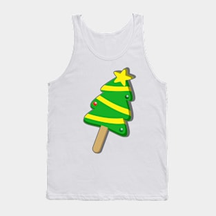 christmas tree bubble gum ice cream on red Tank Top